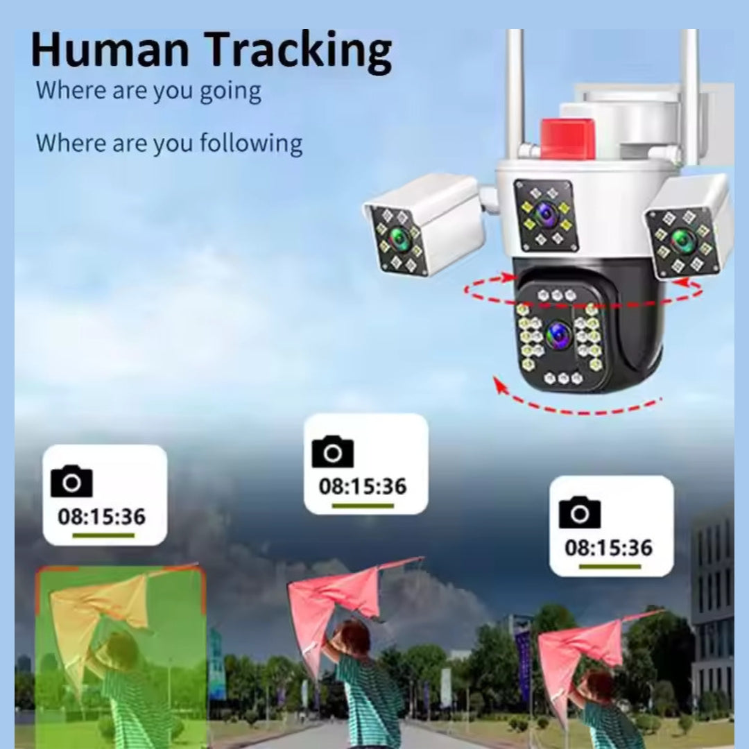 4 Lens Full HD Waterproof Color Night Vision WIFI Camera