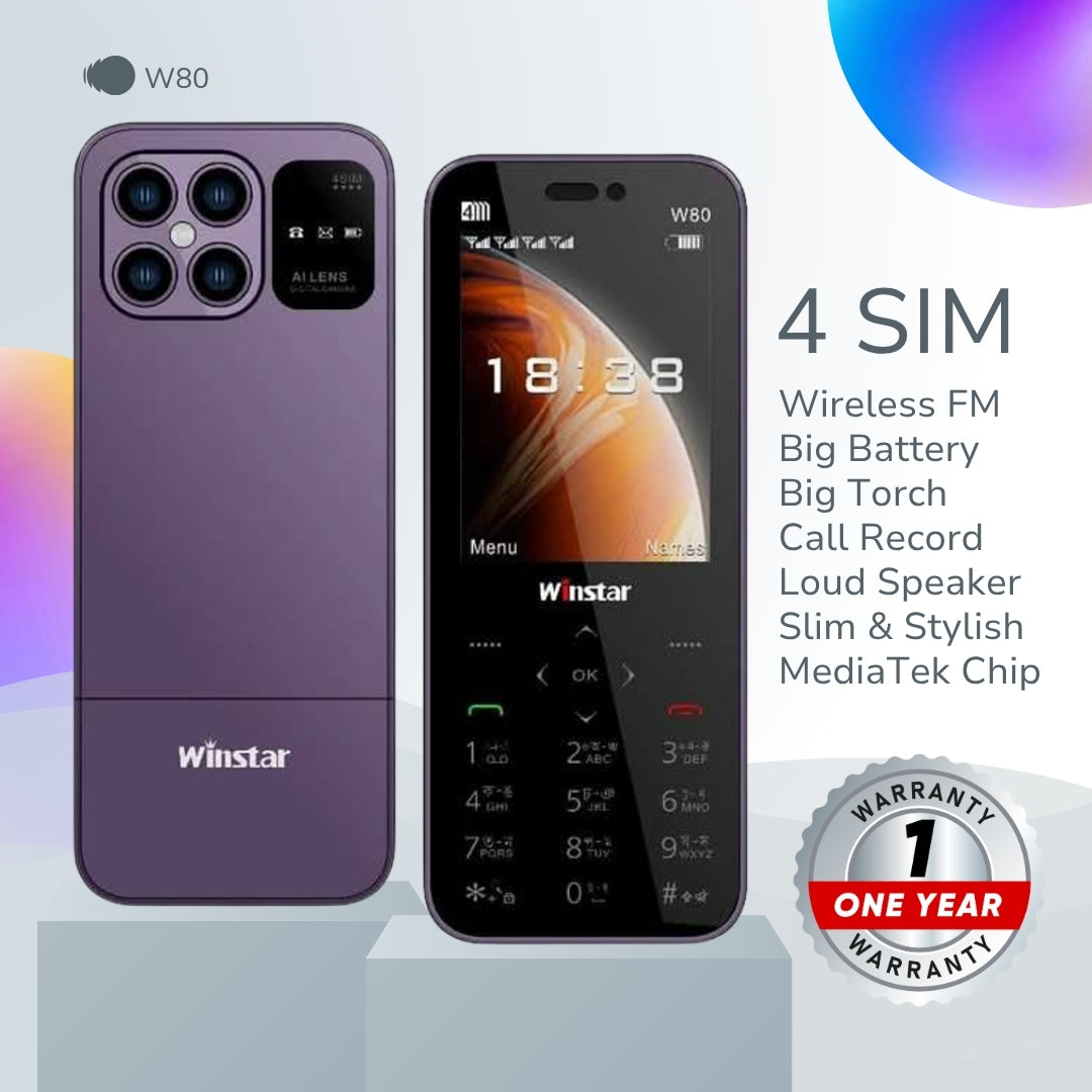 4-SIM Stylish 2.8" Display Big Battery