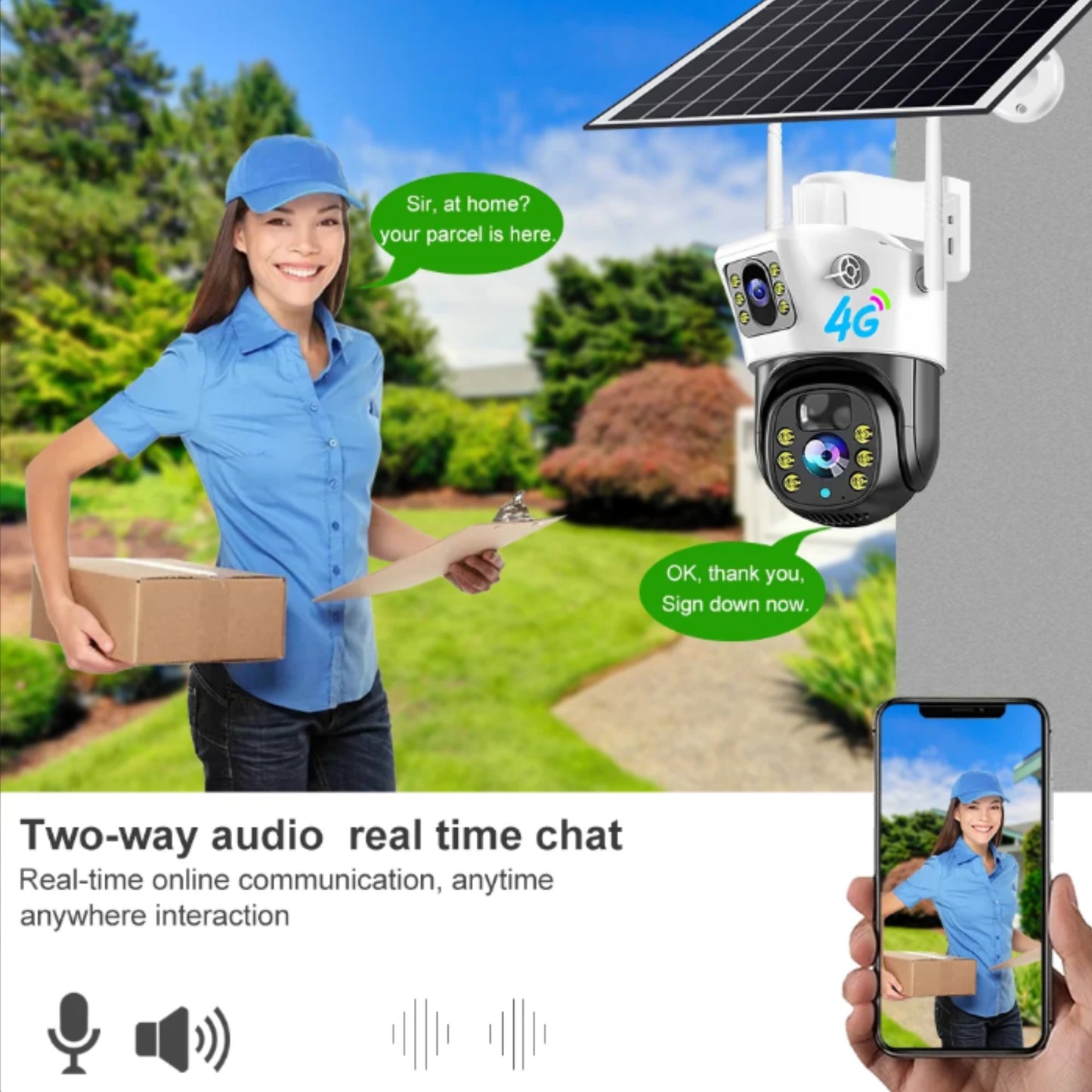 SOLAR 4G DUAL LENS PTZ NIGHT VISION CAMERA