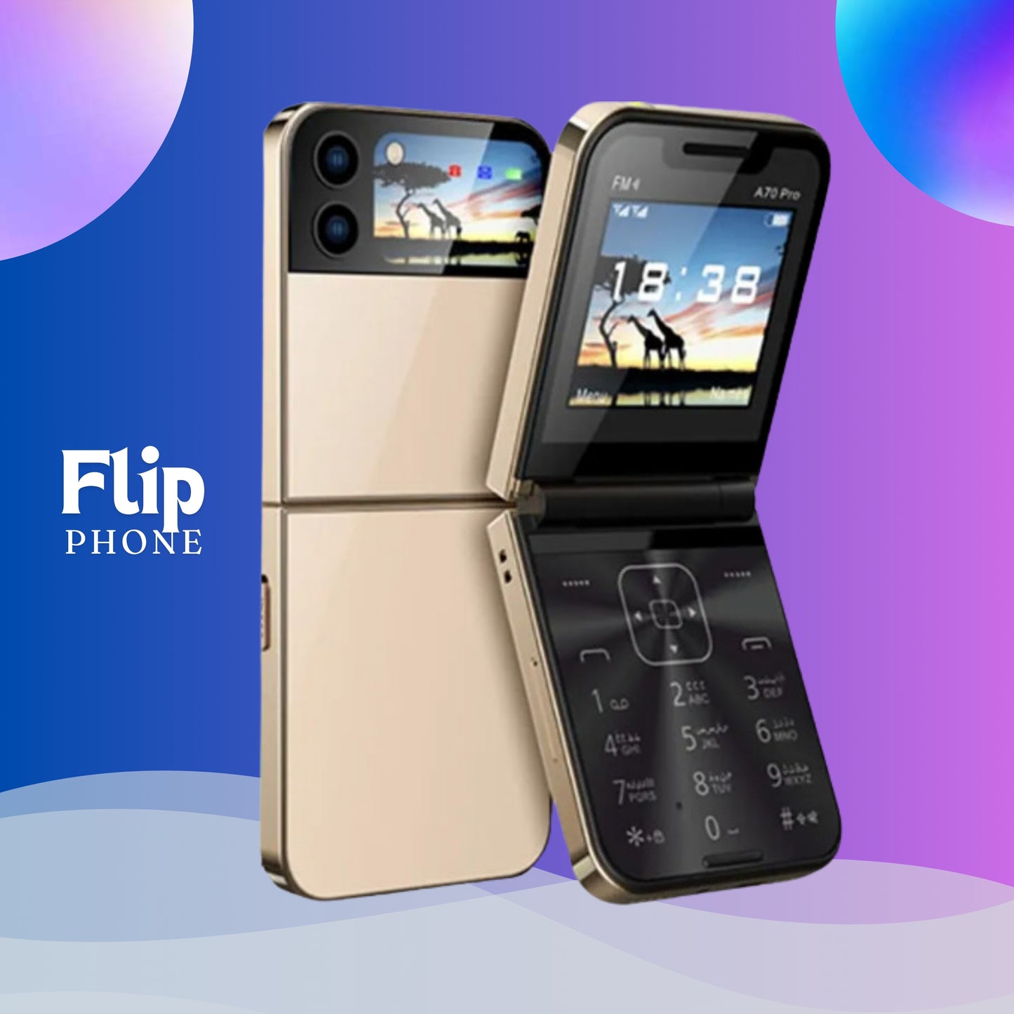 70p Flip Phone Dual SIM FM Call & Voice Record