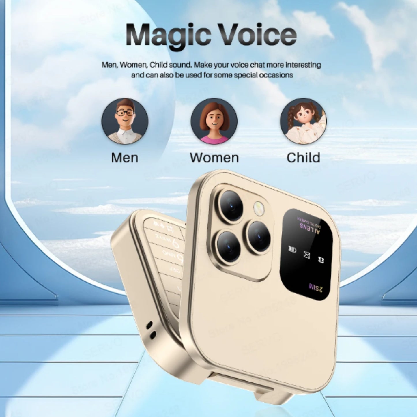 i16 Pro Fold Mobile Dual SIM FM Magic Voice