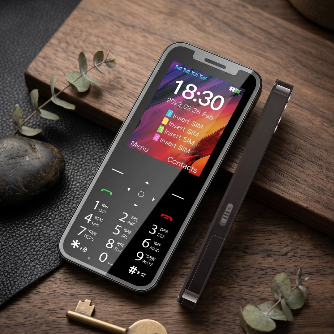 4-SIM Feature Phone with Slim Body